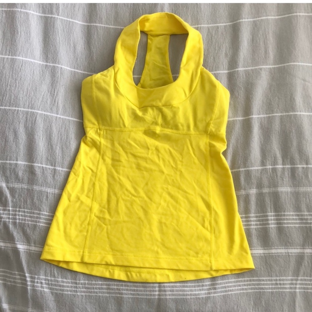 NWOT Bright yellow Lululemon tank top size 6